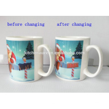 Haonai hot water decal color changing mug,christmas mugs,christmas ceramic themed mug.